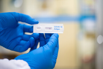 Screening rapid test COVID-19 antigen negative.