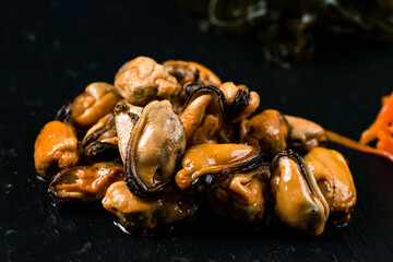 mejillones en escabeche, marinated mussels, spanish cuisine