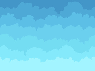 Seamless cloudy pattern. Clouds sky  background vector set