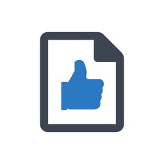Positive document icon