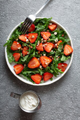 Diet summer strawberry salad