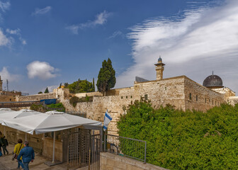 View Of Al Aqsa Mosque And Mount Of Olives, Jerusalem, Israel