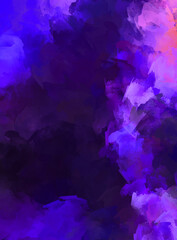 Abstract background of colorful brush strokes. Brushed vibrant wallpaper. Painted artistic creation. Unique and creative illustration.