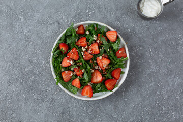 Diet summer strawberry salad