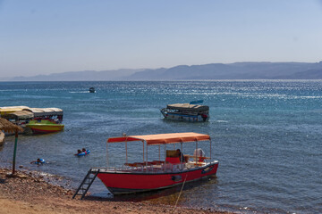 Naklejka na ściany i meble Jordan, Public Beach, Aqaba