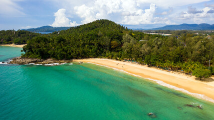 Tropical paradise beach on the island of Phuket in the south of Thailand