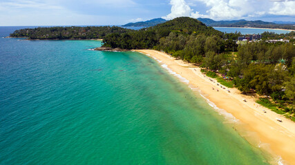 Tropical paradise beach on the island of Phuket in the south of Thailand