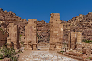 Wadi Musa, Lions Griffin Temple, Petra, Jordan