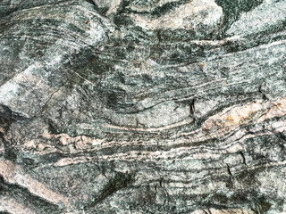 Natural stone texture, gray-green granite layers surface