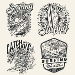 Extreme surfing vintage designs