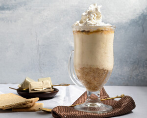 Bebida granizada con crema