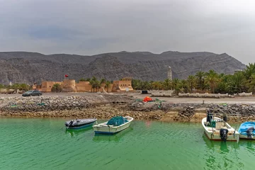 Foto op Canvas Fortress By Khasab, Musandam, Oman © Stockfotos