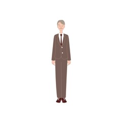 スーツを着たシニア男性
