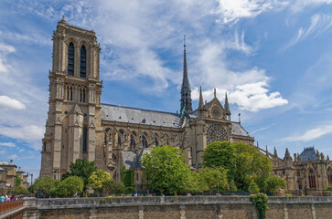 Fototapeta na wymiar Cathedral Notre Dame De Paris, France