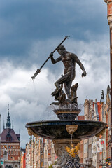 Fountain Of Neptune Am Langen Markt, Danzig Poland