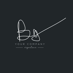 BG initials signature logo. Handwriting logo vector templates and signature concept