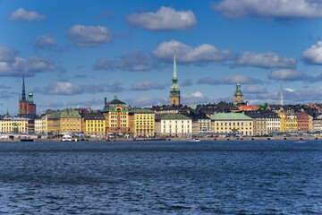 Fototapeta na wymiar Gamla Stan And Modern Stockholm, Sweden