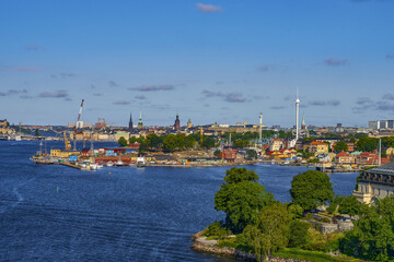 Fototapeta na wymiar View Of Gröna Lund Amusement Park, Stockholm, Sweden