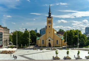 Look Past At Freiheitsplatz At The Johanniskirche Tallinn, Estonia