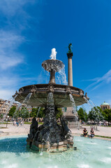 Stuttgarter Schloßplatz, Schloßplatzspringbrunnen, Stuttgart, Baden Württemberg, Germany