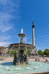 Stuttgarter Schloßplatz, Schloßplatzspringbrunnen, Stuttgart, Baden Württemberg, Germany