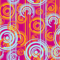 Fototapeta na wymiar Vivid pink and blue geometric seamless pattern