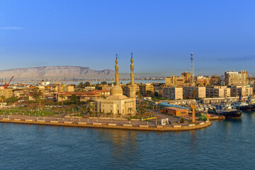 Mosque In Suez, Suez Canal, Egypt