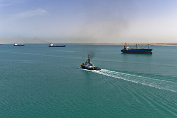Escort Boat, Suez Canal, Egypt