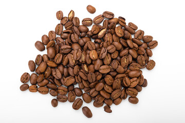 coffee bean. coffee beans  on white background. roasted coffee,