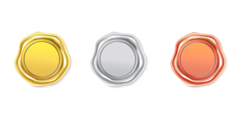 Vector illustration of the wax luxury seal.Design element.