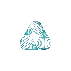 Abstract logo - geometric shape futuristic illustration liquid geometry technology tech flux twist warp fantasy