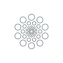 Wellness Circle Logo Ring - geometric abstract line art wellness beauty spa health care yoga meditation relaxation relax