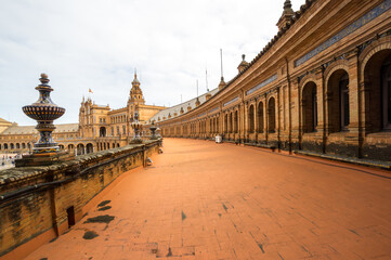 Naklejka premium The Plaza de Espana in Seville, Spain