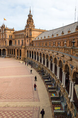 Fototapeta na wymiar The Plaza de Espana in Seville, Spain