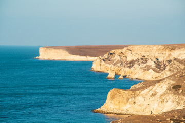 Picturesque sea landscape. Tarkhankut Peninsula, Crimea