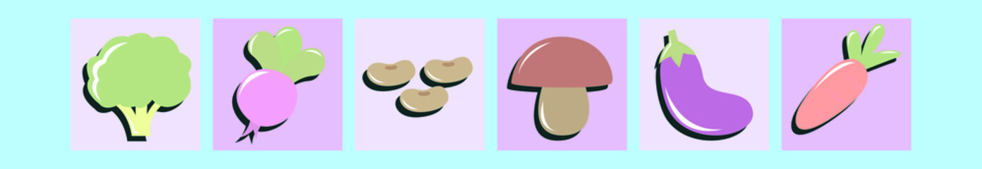 set of fresh vegetable cartoon icon design template with carrot. vector illustration isolated on blue background