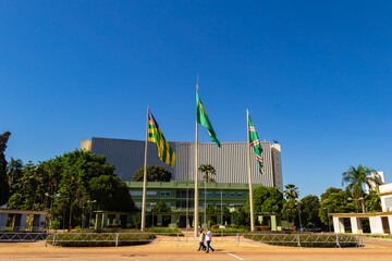 Praça Cívica no Centro da cidade de Goiânia.