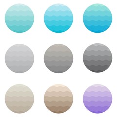 Shape logos set. Isolated abstract colorful round shape logos set on white background vector illustration. Logos background set.