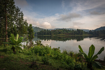 Lake Bunyoni in Uganda, Africa