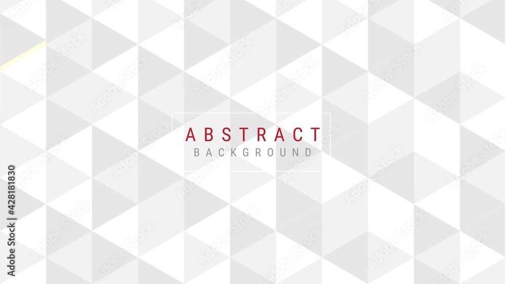 Aufkleber Abstract white background and modern gray design with triangle shape. vector illustration