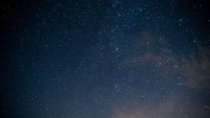 Starry night sky. Milky way and stars