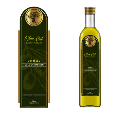 Premium Olive Oil Label With Bottle Ultimate