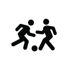 Fototapeta na wymiar Man playing football vector icon. Editable stroke. Linear style sign for use on web design and mobile apps, logo. Symbol illustration. Pixel vector graphics - Vector