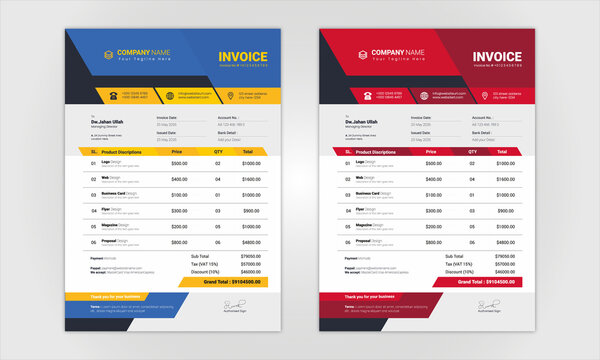  Red_Black Unique Invoice For Print