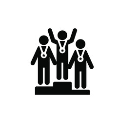 Champion vector icon.  Editable stroke. Linear style sign for use on web design and mobile apps, logo. Symbol illustration. Pixel vector graphics - Vector