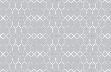 White and gray geometric seamless pattern. Abstract vector pattern of dots. Simple vector illustration. Geometric design for web and print