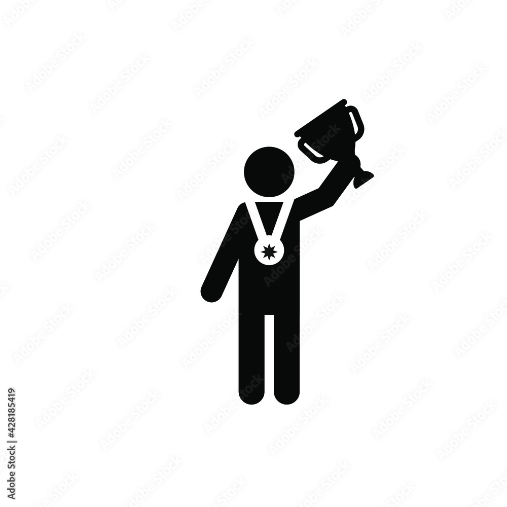 Poster gymnast vector icon. editable stroke. linear style sign for use on web design and mobile apps, logo.