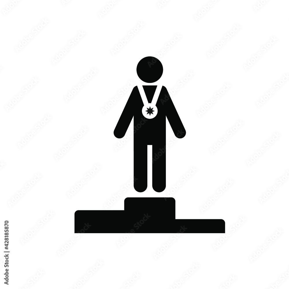 Poster champion vector icon. editable stroke. linear style sign for use on web design and mobile apps, logo
