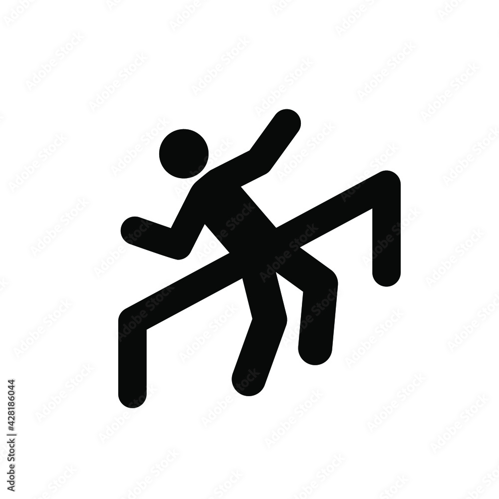 Poster gymnast vector icon. editable stroke. linear style sign for use on web design and mobile apps, logo.
