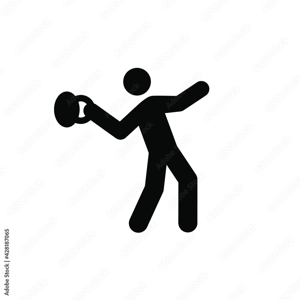 Poster gymnast vector icon. editable stroke. linear style sign for use on web design and mobile apps, logo.